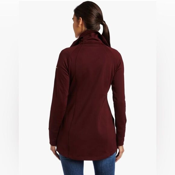 Columbia i2O Jacket Women's Small Blue Long Omni-Wick Full Zip Convertible Neck - Picture 5 of 6